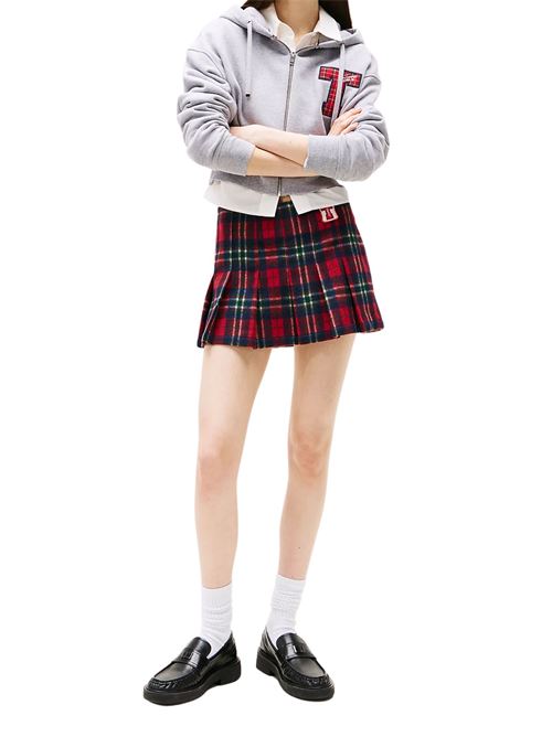 Gonna donna scozzese in poliestere e lana Tommy Jeans | DW0DW21249XCG